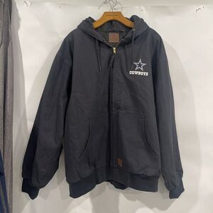 NFL DB Workwear Dallas Cowboys Canvas Coat Quilted Lining Men 2XL Hoodie Pockets